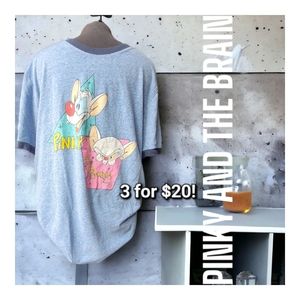 3/$20 Pinky and the Brain Men's/Unisex tee Sz M